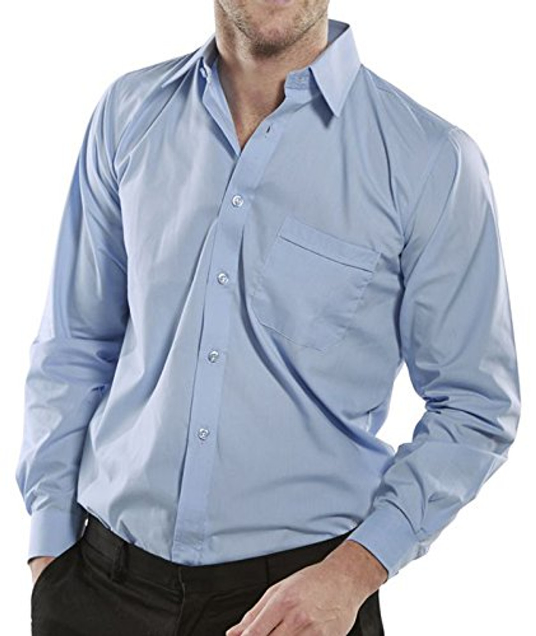 CLASSIC SHIRT L/S BLUE 17.5