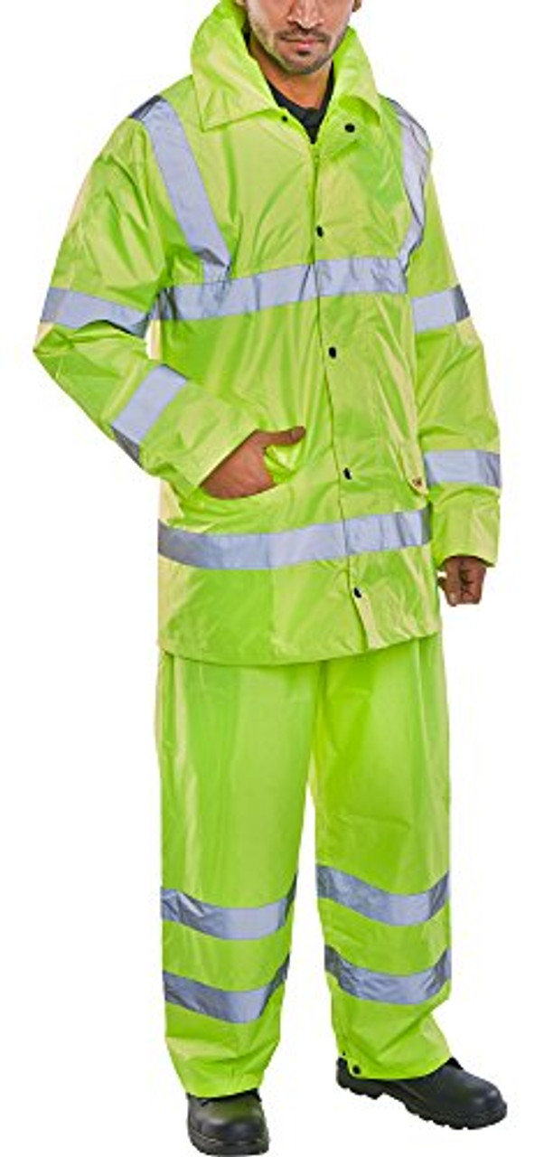 LIGHTWEIGHT EN471 EN343 SUIT SATURN YELLOW 6XL