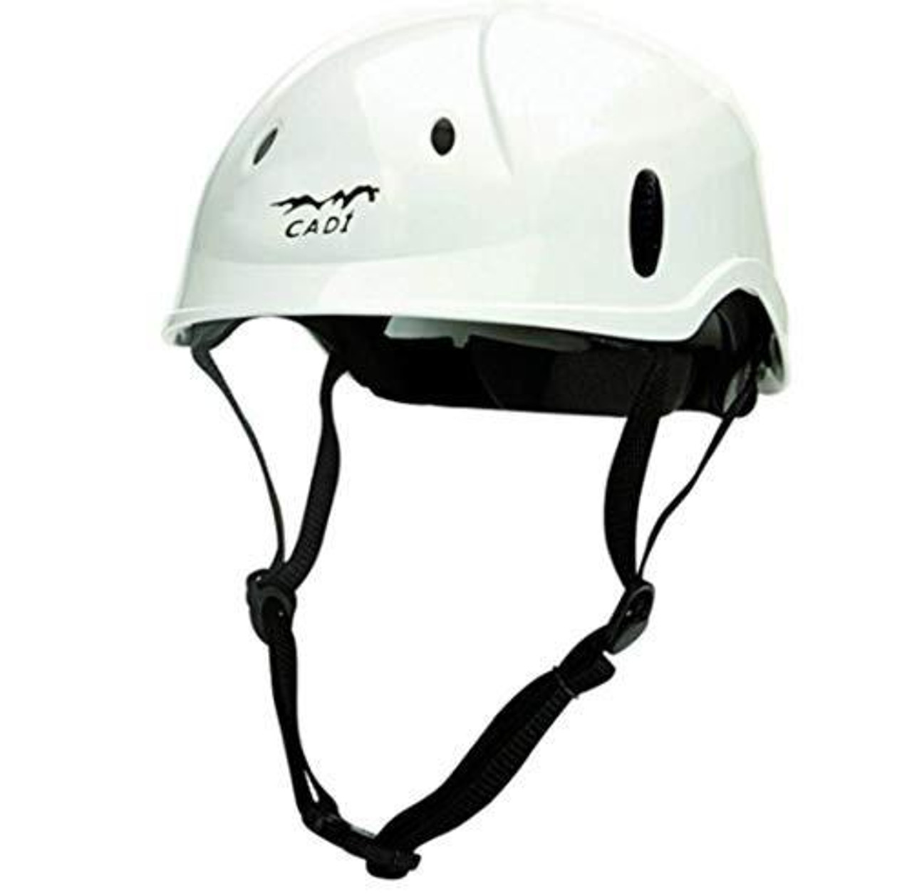 Profi Allround Mountaineer Climbing Helmet, white safety helmet with adjustable chin strap and ventilation holes for mountain climbing safety.