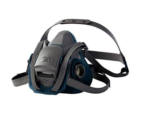 3M Reusable Half Face Mask 6502QL Medium, a lightweight and reliable respirator mask with adjustable straps and dual filter cartridges for protection in harsh working environments.