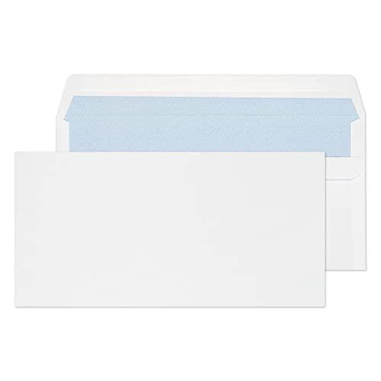 Blake Purely Everyday DL 110 x 220 mm 80 gsm Self Seal Envelopes, white envelopes with self adhesive flaps, pack of 50 designed for mailing and business correspondence.