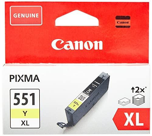 Canon Cli-551xl High Capacity Ink Cartridge, Yellow - CLI551Y XL, in its packaging showing the product and branding details.