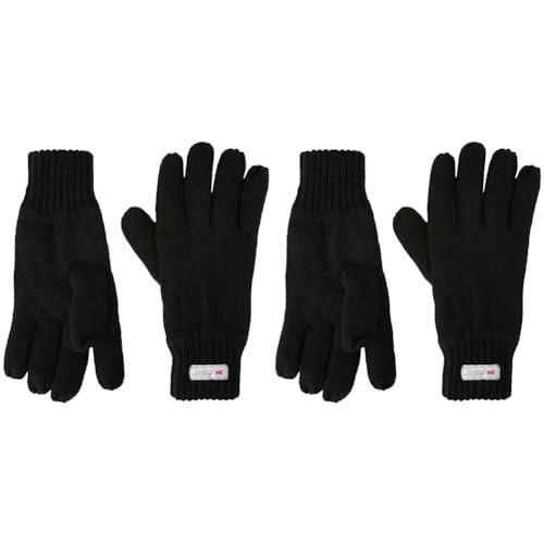 THINSULATE GLOVE BLACK, a pair of black insulated winter gloves with a snug fit and elastic cuffs for warmth and comfort.