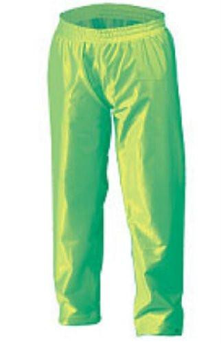 SUPER B-DRI TROUSERS SATURN YELLOW XXL, image of bright yellow and green waterproof athletic trousers with elastic waistband.