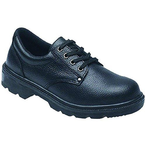 Toesavers 2414, Unisex Adults SRC Derby, Black shoe, 5 UK (38 EU) with durable leather upper and slip-resistant sole for safety and comfort.