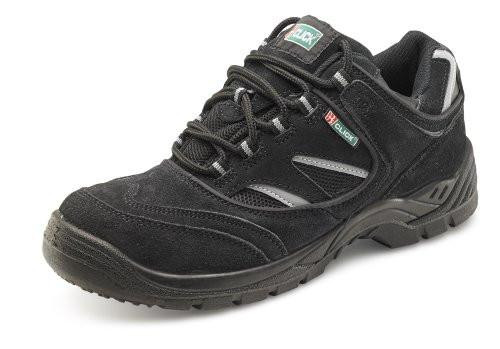 TRAINER SHOE BLACK 10, black training sneaker with lace-up front, cushioned sole, and durable design suitable for sports and casual wear.