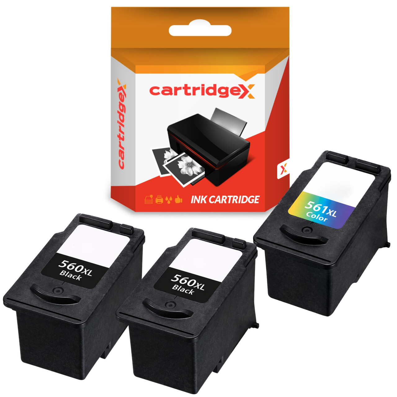 Compatible Canon PG-560XL & CL-561XL Ink Cartridge Set 3 Pack
