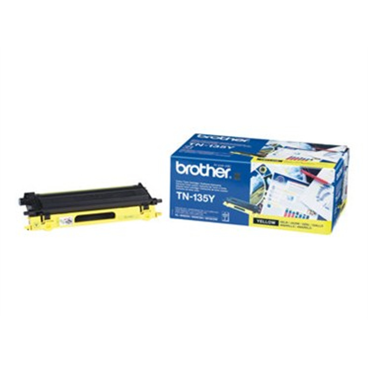 Brother Tn135y Original Yellow Toner Cartridge (Tn135y Laser Printer Cartridge)