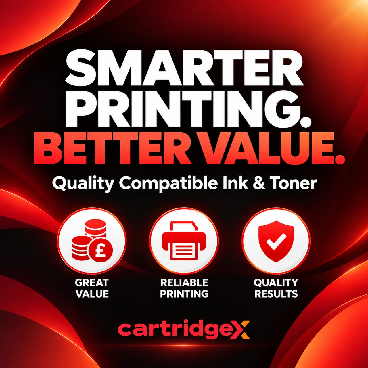 CartridgeX Smarter Printing Better Value Banner for Canon 718 Black Toner