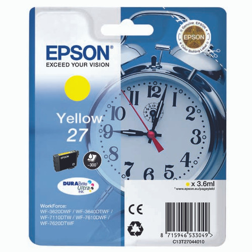 Epson 27 Yellow Original Ink Cartridge (T2704)