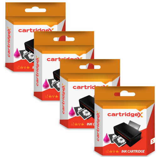 Compatible 4 Magenta Ink Cartridges For Cli-521 Canon Pixma Ip3600 Ip4600 Ip4700 Mp540