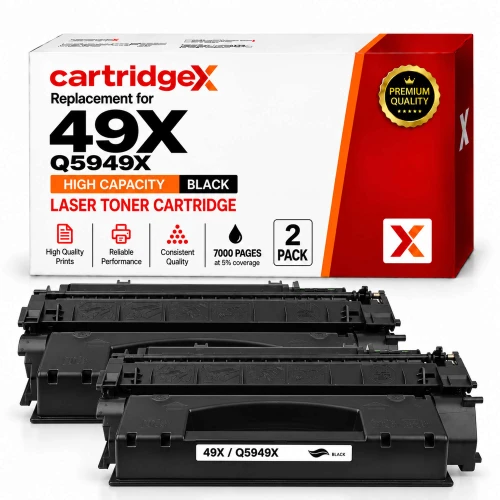 HP 49X Q5949X Compatible Black Toner Twin Pack 14000 Pages for LaserJet 1320 3390 3392