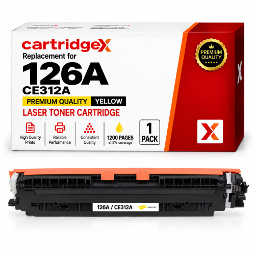 Compatible HP 126A CE312A Yellow Toner Cartridge 1200 Pages