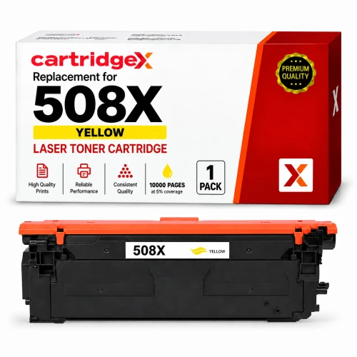 Compatible High Capacity HP 508X CF362X Yellow Toner Cartridge 10000 Pages