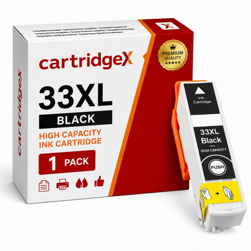 Compatible Black Ink Cartridge Replacement For Epson 33XL T3351 High Capacity