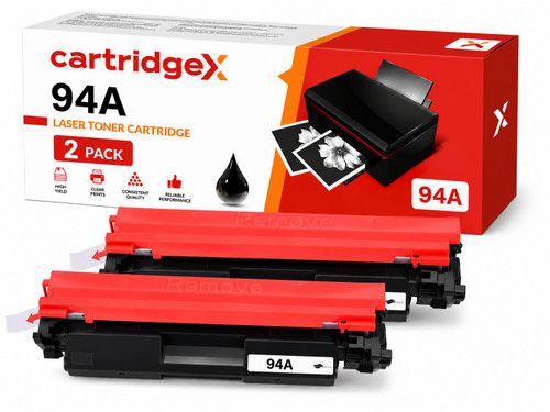 Compatible 2 Pack Black Toner Cartridge Replacement For HP 94A CF294A