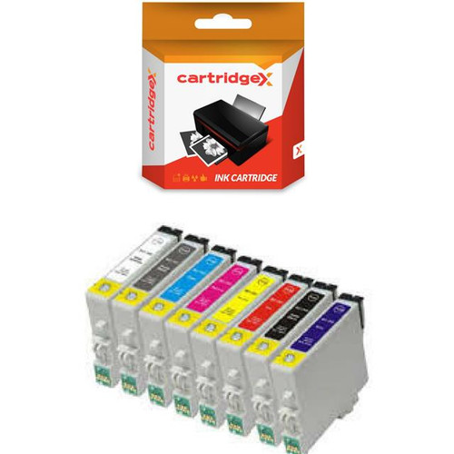 Compatible 8 Ink Cartridge Set Compatible With Epson Stylus Photo R1900