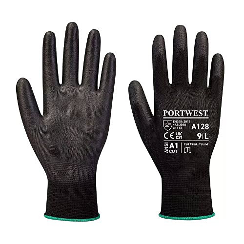 Portwest Mens PU Palm Glove Latex Free (1 Pair Pack) XXS