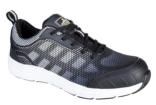 Portwest FT15 Slip Resistant Steelite Tove Trainer S1P Black/White, 44