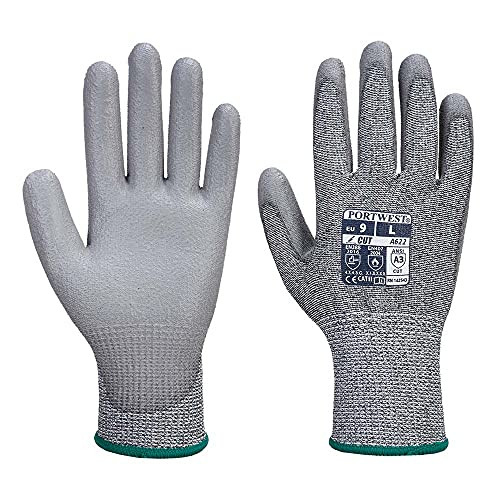 Portwest Vending MR Cut PU Palm Glove, Size: XXXL, Colour: Grey, VA622G7RXXXL