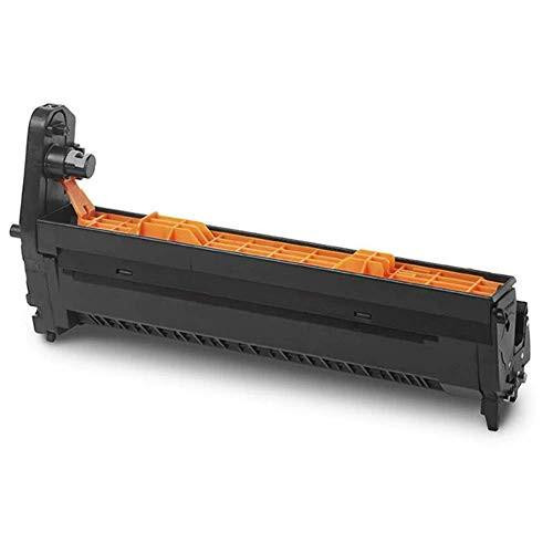 OKI C612 EP Image Drum 30K Cyan 46507307, toner drum for color printer with orange and black component parts.