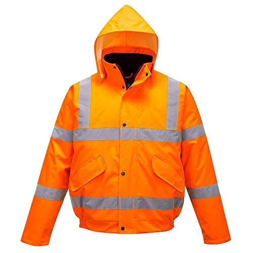 Portwest S463 Waterproof Comfort Hi-Vis Winter Bomber Jacket Orange, 4X-Large