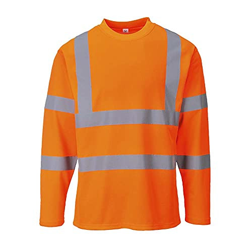 Portwest Hi-Vis Long Sleeved T-Shirt, Size: XL, Colour: Orange, S278ORRXL