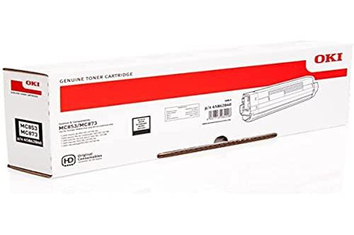 OKI Toner Cartridge for C332dn - Black, one Size, in white packaging with red accents, displaying the cartridge image and product details.