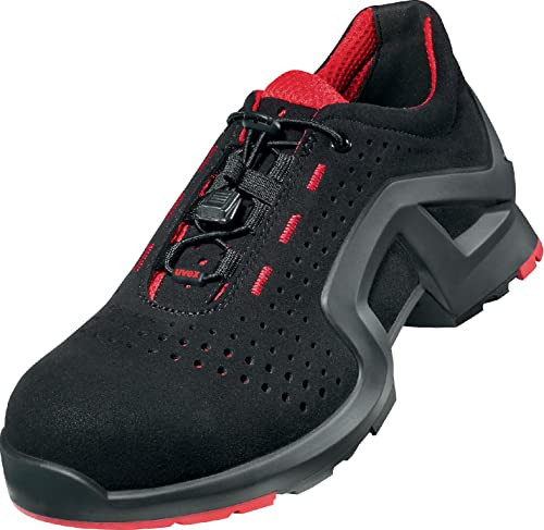 Uvex Damen 1 x-tended Support Safety Shoes - S1 SRC, Red/Black - Size 10