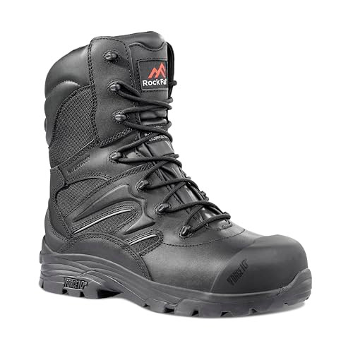 Rock Fall Men's Titanium Safety Boot, Black, 12 UK