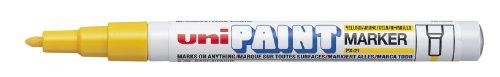 Uni-ball Paint Marker with Fine Bullet Tip - Yellow (Pack of 12)