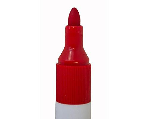 Whitebox WB15 804025 Whiteboard Marker Bullet Tip - Red, close-up of the red bullet tip marker on a white background.