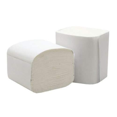 5 Star Facilities Bulk Pack Folded Toilet Tissue Two-ply 250 Sheets White, multiple folded white toilet tissue sheets stacked for commercial and residential use.