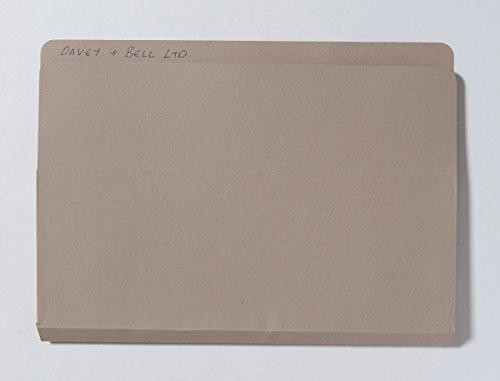 Exacompta 'Guildhall' Open Top Wallets, A4 Foolscap, 315 gsm, Buff - Pack of 50, beige open top wallets laid flat on a surface.