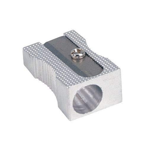 5 Star Office Pencil Sharpener Metal 1 Hole 8mm Diameter, durable metal pencil sharpener with a single sharpening hole for 8mm pencils.
