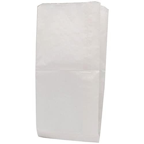 Paper Bag 152x228x317mm White, stacked plain white paper bags for packaging in a pack of 1000.