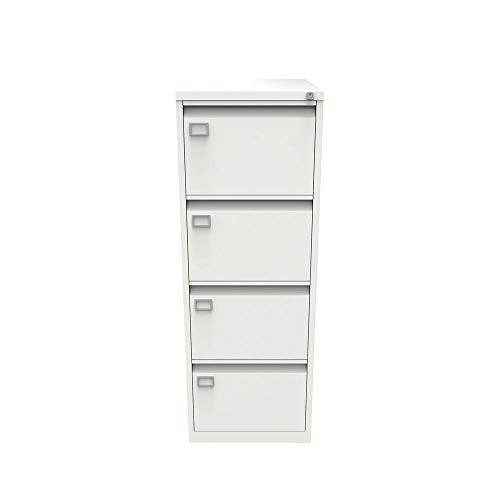 Jemini 4 Drawer Filing Cabinet Lockable 470x622x1321mm White KF78708