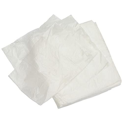 2Work Square Bin Liners 30 Litre White, pack of 1000, white disposable bin liners for waste disposal.