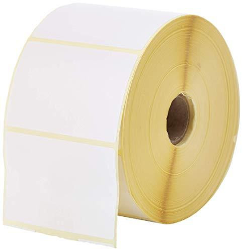 Q-Connect Address Label Roll Self Adhesive 76x50mm White, blank white adhesive address labels on a yellow roll.