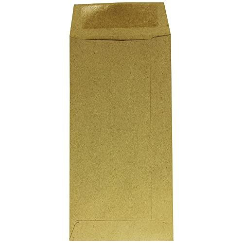 Q-Connect DL Envelopes Pocket Gummed 70gsm Manilla Pack of 1000, image of a brown manilla DL envelope with gummed flap.