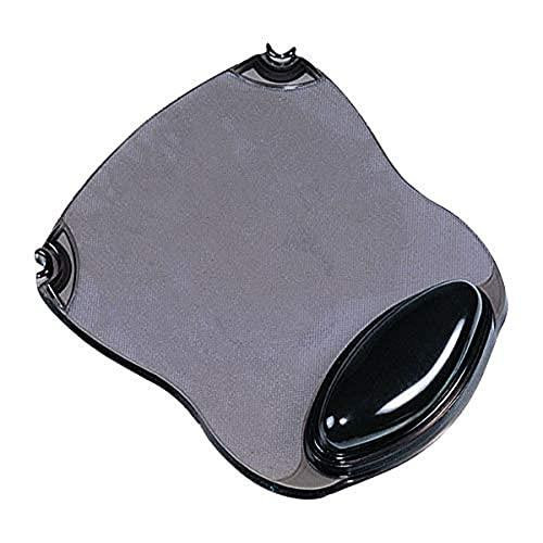 Q Connect KF20084 Clear Gel Mouse Mat - Grey, rectangular mouse pad with a gel-filled wrist support in black, designed for ergonomic comfort and smooth mouse movement.