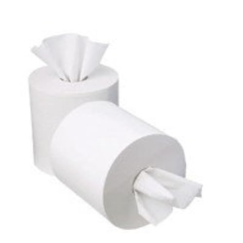 2Work 1-Ply Mini Centrefeed Roll 120M 70mm Core White (Pack of 12) KF03784
