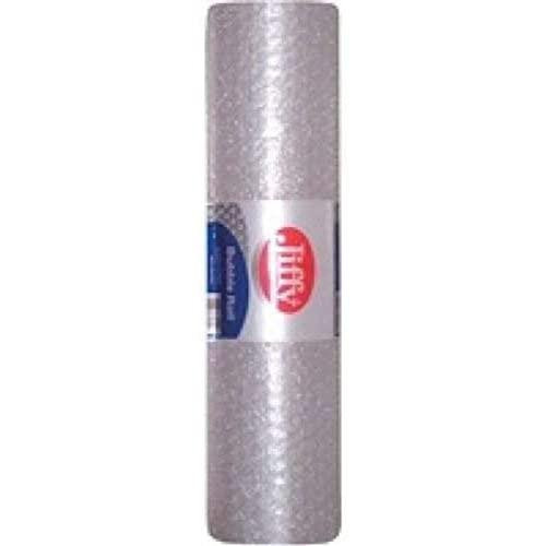 Jiffy 300 mm x 3 m Small Bubble Wrap, a roll of transparent bubble wrap designed for packaging and protecting items during shipping.