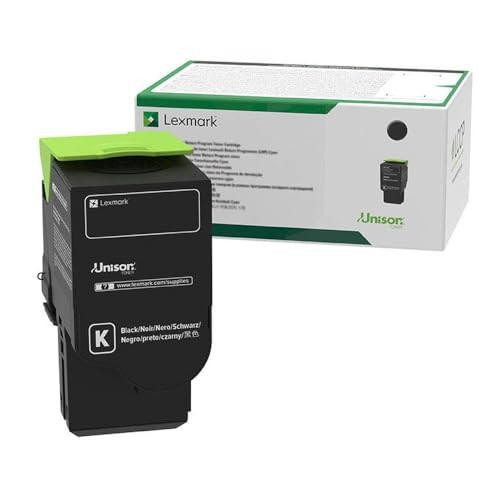 Lexmark 78C2XK0 CARTOUCHE DE TONER NOIR ELD PROGRAMME DE RETOUR, black toner cartridge with packaging box in the background.