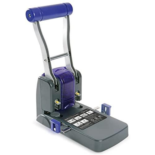 Rapesco 0247 Germ-Savvy Antibacterial, ECO P1100 Heavy Duty Punch in grey color with a sturdy design, capable of punching up to 100 sheets of paper.
