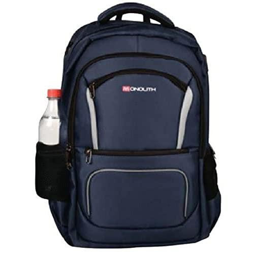 Monolith Commuter Laptop Backpack, 15.6in, Blue - 9115B, featuring multiple compartments, side water bottle pocket, and ergonomic design for convenient daily use.