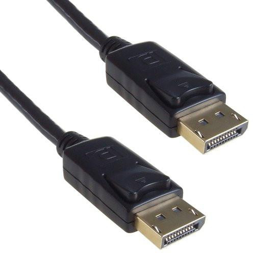Connekt Gear 3m DisplayPort Male to DisplayPort Male Cable, black cable with gold-plated connectors.