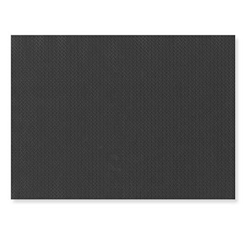 Paper Tablemat - Black, close-up view of black paper tablemat with textured surface, package contains 500 pieces.