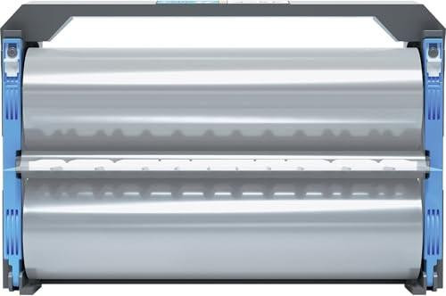 GBC Foton 30 Refillable Cartridge With Lamination Roll, 75 Micron, Laminates Up To 250 x A4 Sheets, Gloss Finish, Easy-Load, 4410023, White, image of the lamination machine with a large roller and sleek design.