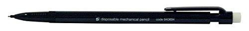 5 Star Office 940694 0.7 mm Refillable HB Mechanical Pencil - Black, close-up of multiple black mechanical pencils in a pack of 10 showing their sleek design and refilling capability.